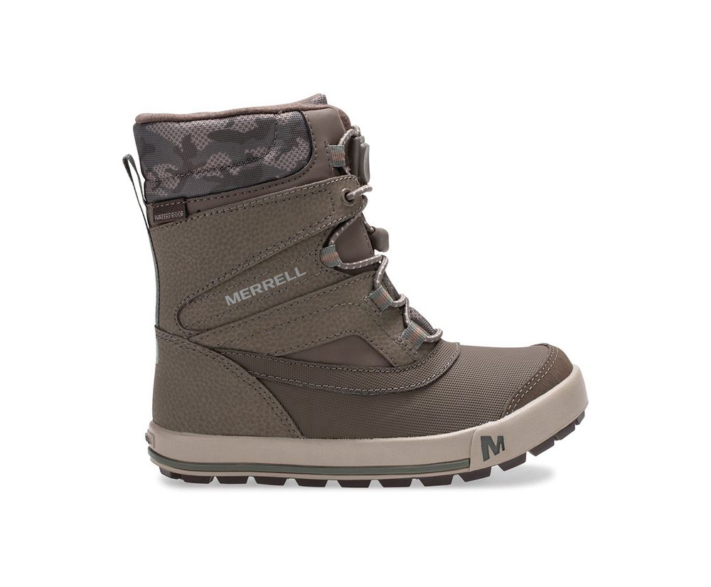 Kozaki Merrell Dziecięce Brązowe - Snow Bank 2.0 - 279164-QVW